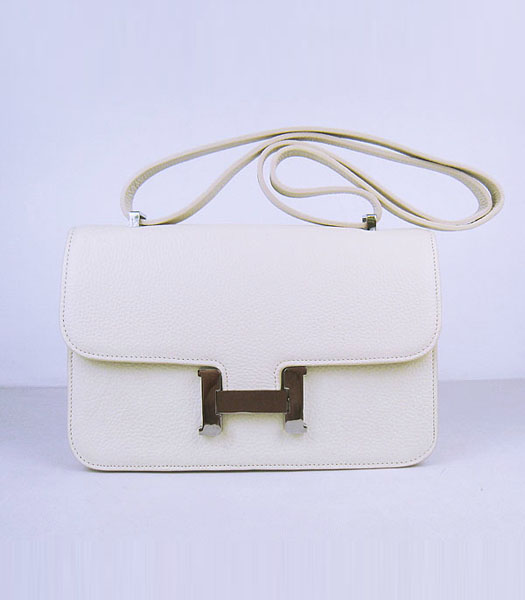 Hermes Constance Togo Leather Bag HSH020 Offwhite Silver